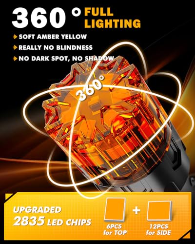 Image of Auxbeam 2026 B2 Series 1157 LED Bulbs Amber Turn Signal Blinker Light