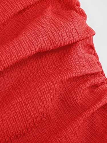 Image of CIDER Women's Summer Cocktail Dress - Tube Ruched Ruffle Mini Dress | Strapless, Country Concert, Western Cowgirl Outfits