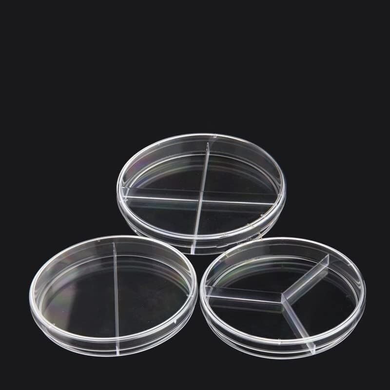 10 unidades/lote de placas de Petri de plástico estériles for cultivo de bacterias, for material escolar científico y biológico de laboratorio (tamaño: 90 mm, dos rejillas).(150mm One Lattice)