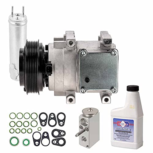 AC Compressor & A/C Kit For Ford Fiesta 2011 2012 2013 - Includes Drier Filter, Expansion Valve, PAG Oil & O-Rings! - BuyAutoParts 60-82848RK New