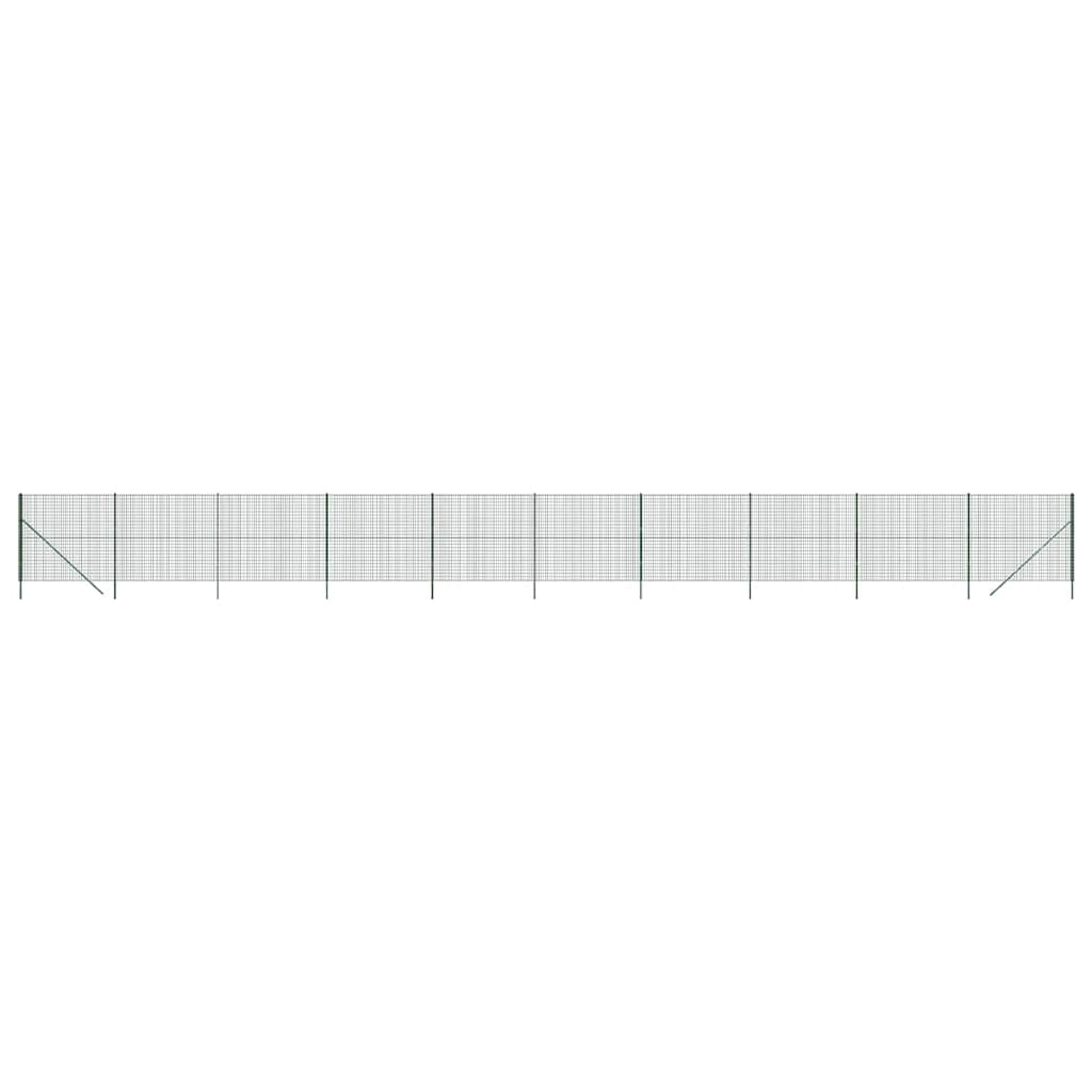Homgoday Cerca de Alambre de Acero galvanizado Verde 2,2x25 m, Valla de Malla, Tensión Cerca Alambrada, Malla Metálica para Plantas y Animales, múltiples usos Tipo 1