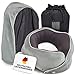 Produktbild LIAMAN Reise Nackenkissen Nackenhörnchen - Reisekissen mit Abnehmbarer Kapuze und waschbarem Bezug | Travel Pillow aus reinem Memory Foam | Bequemes Nackenstützkissen im Flugzeug, Auto oder Bahn