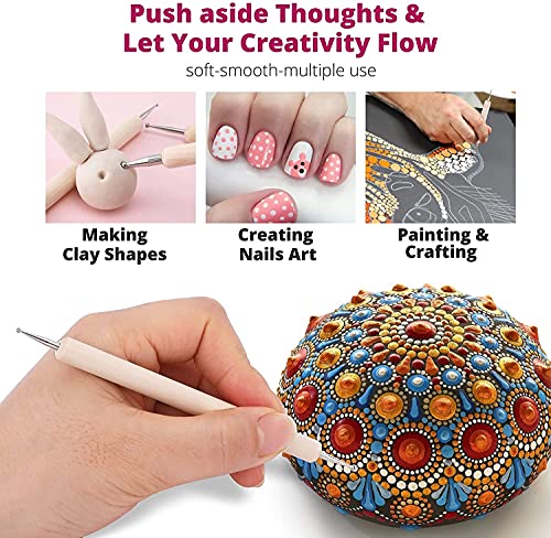 Image of DEZIINE 10 Pcs Ball Stylus Dotting Tools Clay Ceramics Pottery Carving Embossing Sculpting Set