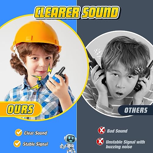 Comedyfun Kids Walkie Talkies Toys For Boys: Comedyfun Mini Robots Walkies Talkies 2 Pack Halloween Christmas Birthday Gifts For 3 4 5 6-8 Year Old Boys Toys For 4 5 6 7 8-10 Year Old Camping Outdoor Games thumb #3