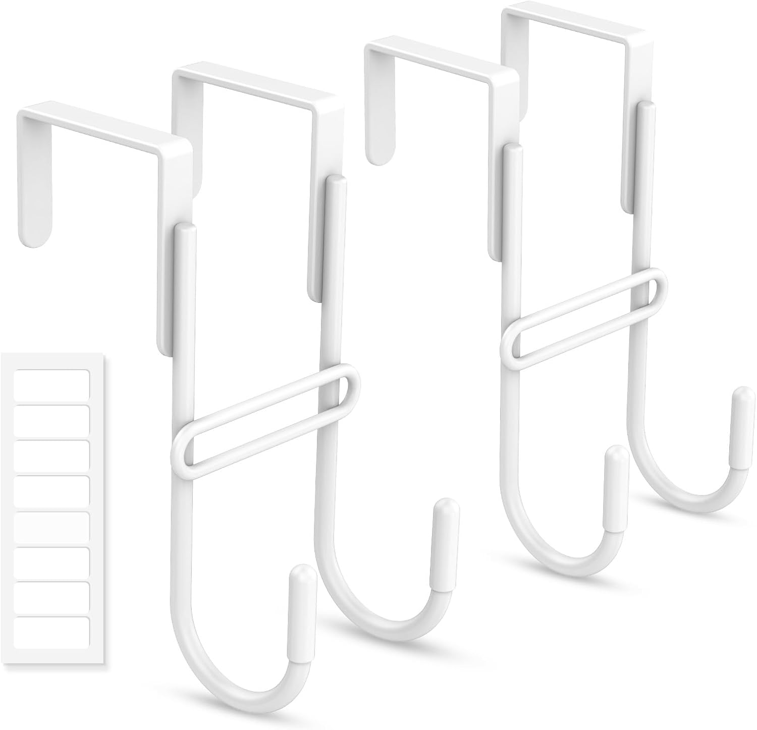 FYY Over the Door Hooks - Heavy Duty Double Hanger,Fits 1.5 in Door, 2 Pack