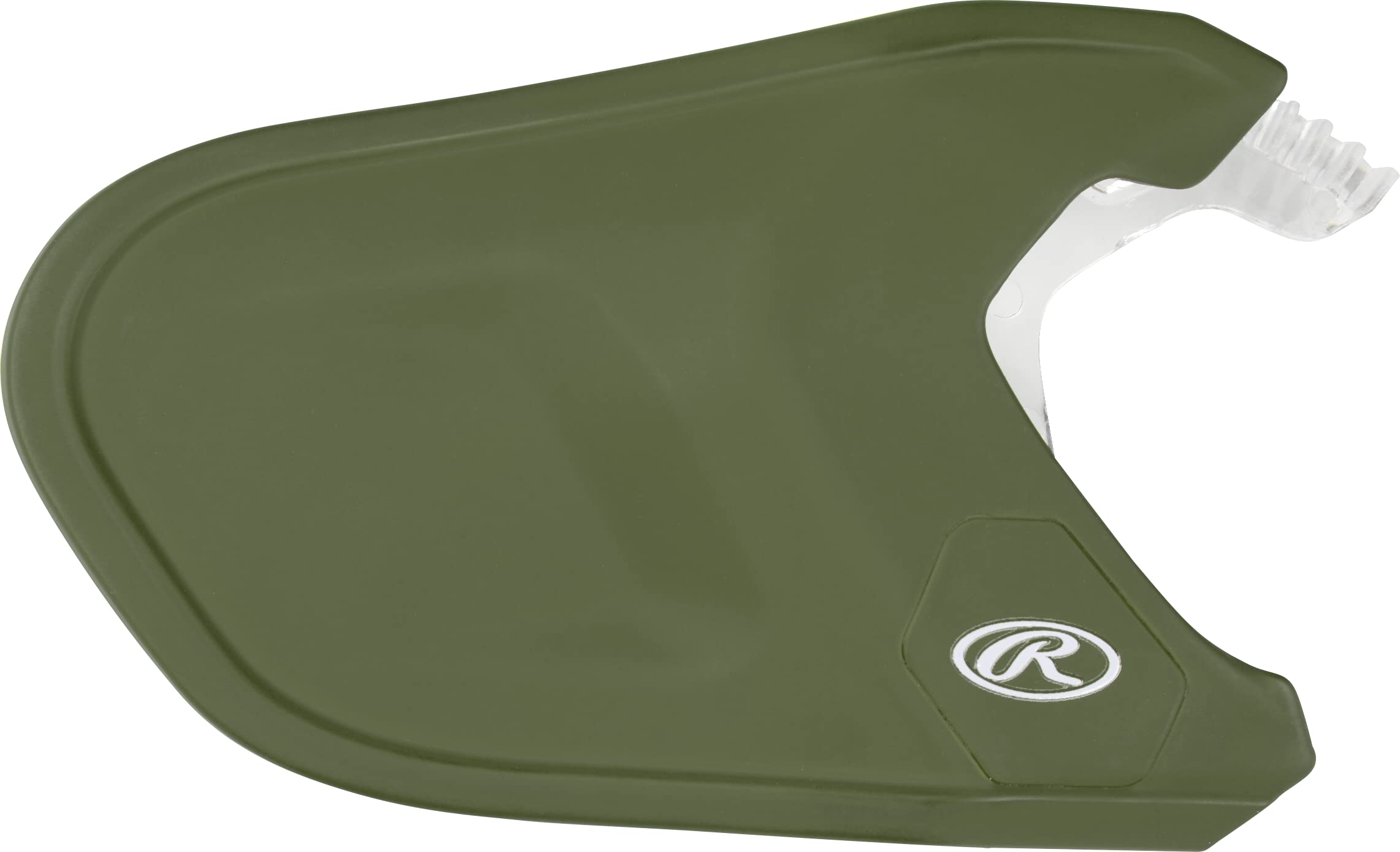 Rawlings | MACH Adjust Face Guard | Adjustable Extension Piece | Matte Military Green | Left-Handed Batter