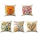 Yangbaga 5 Pcs (45x 45cm) Taie d'oreiller Canapé Doux Coton Linge Housse de Coussin De Voiture -Maison- Lit Décor -Housse de Coussin Decoratif pour Canapé Multi-coloré