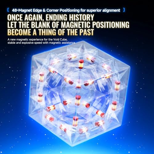 Image of QiYi Racing Void Magnetic 3x3 Speed Cube Puzzle - Hollow Centerless Design with 48 Magnet Stabilization, Smooth Turning, Anti-Stick Pieces & Frosted Finish