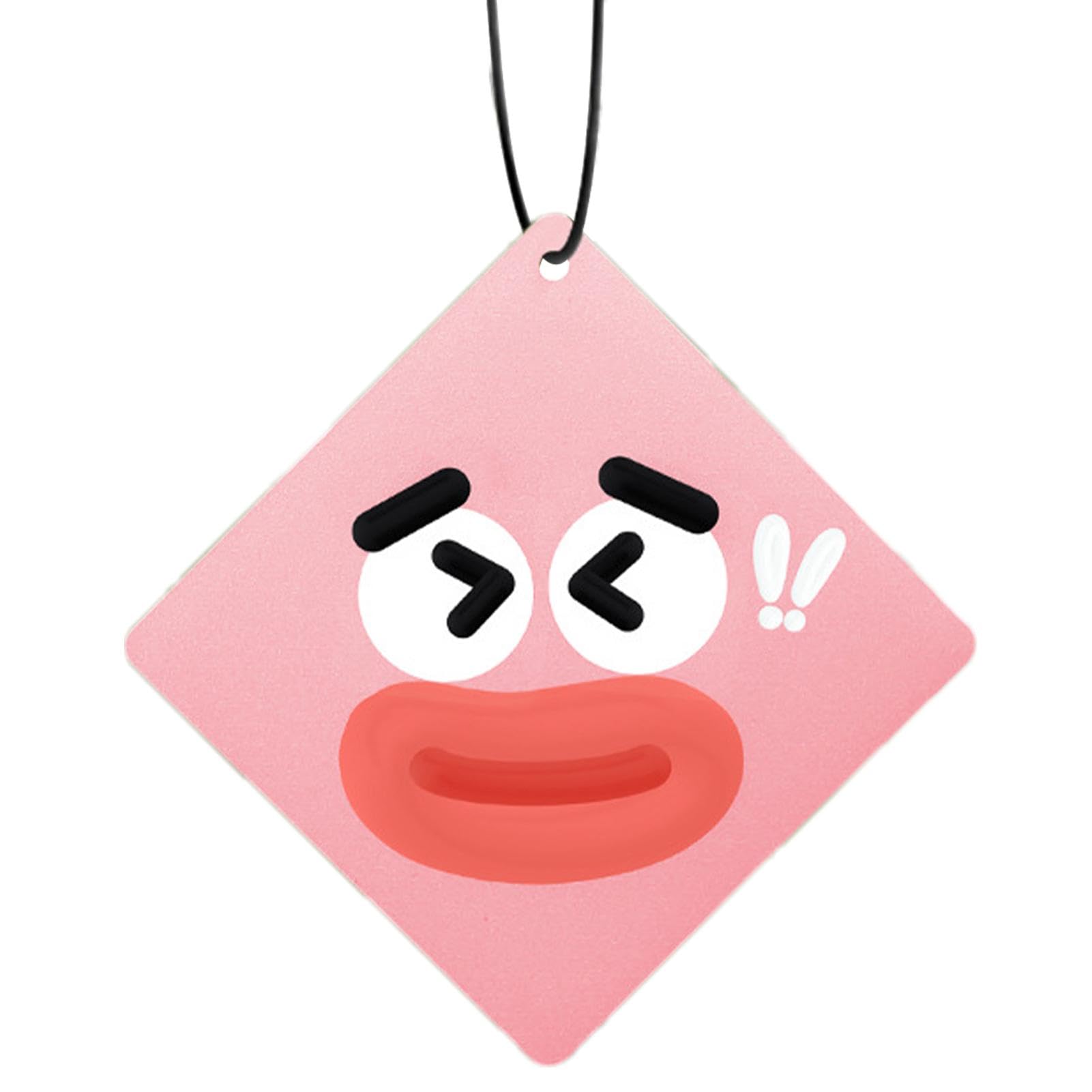 Yianyal Car Rear View Hanger - Funny Expression Ornament Charm | Auto Interior Decorations for Women, Car Rearview Decor for RV, SUV, Van