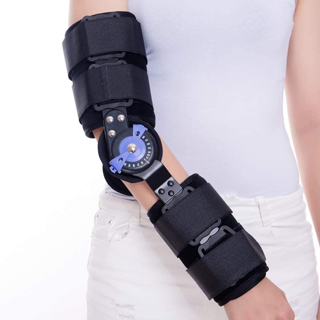 Tutore per Gomito Articolato Rom, Supporto per Gomito Articolato per Recupero Post-Operatorio da Infortunio, Riabilitazione da Frattura del Gomito, Destro O Sinistro