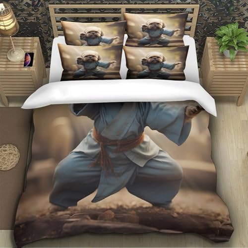 Parure de lit 3D microfibre resistante et douce pour lit double