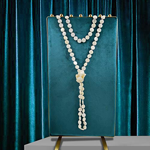 Firstmeet Flat Round Coin Shell Beads Long Knotted Necklace Natural Mother of Pearl Handmade Jewelry For Women4