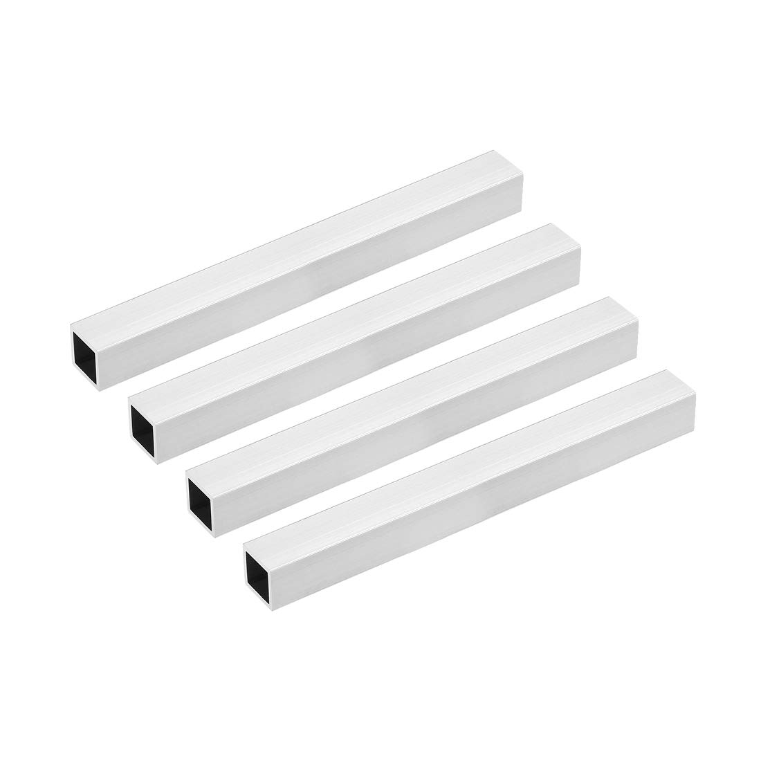 uxcell 6063 Aluminum Square Tube, 20mmx20mmx2mm Wall Thickness 200mm Length Seamless Straight Pipe Tubing 4 Pcs