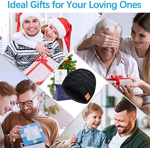 Gifts for Men Bluetooth Beanie Hat - Cool Gadgets for Men Gifts Christmas Stocking Fillers for Adults Teenage Boys Girls Women, Beanie Hat with Headphones Unique Music Gifts for Running Cycling Hiking