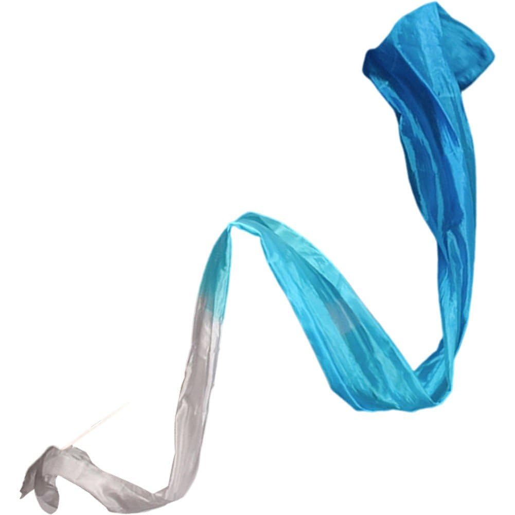 Baokuan Handheld Satin Ribbon Wand, Gradient Flowing Streamer, Dance Performance Prop for Gymnastics Cheerleading, Soft Silk Ribbon