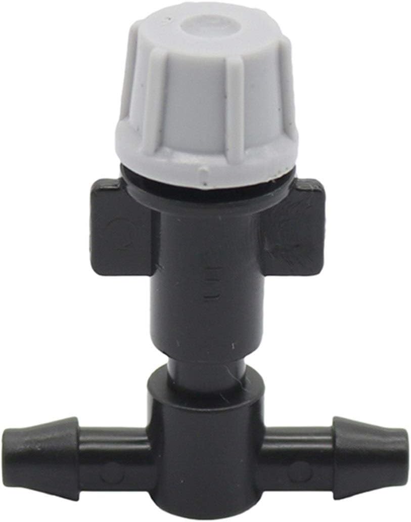 Gardening Watering System Tools Gray Garden Mist Nozzle Pressure Sprayer Drip Irrigation Belt 4/7mm Tee Connector Watering Nozzle Mist 200 Pieces (Color : Black)