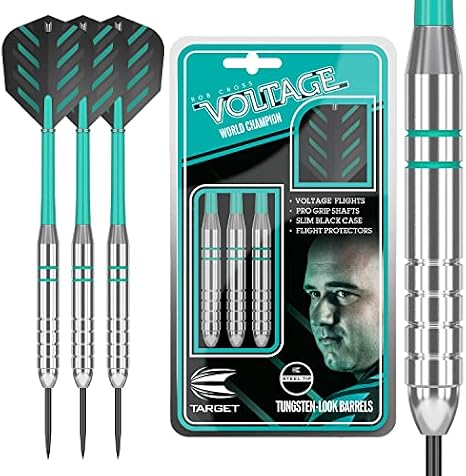 Target Darts Luke Littler v's Rob Cross Professional Brass Darts Set with Wallets, Dart Flights and Shafts