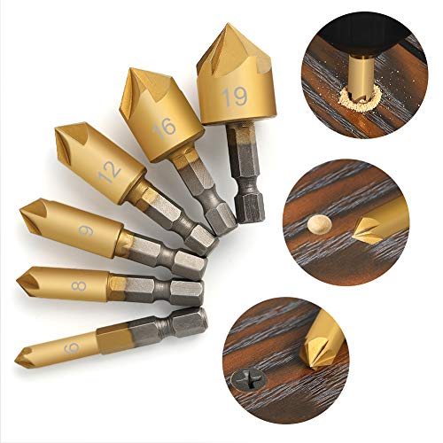 Comoware UKN-COUNTERSINK-6 Drill Bit Set- 7 Pcs Counter Sinker Drill Bits thumb #7