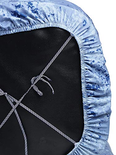 Image of Cortina Polyester Solid Stretchable Elastic Removable Office Computer Rotating Chair Seat Cover Without Headrest (1, Blue), (NEW-CPCC-011-SO1)