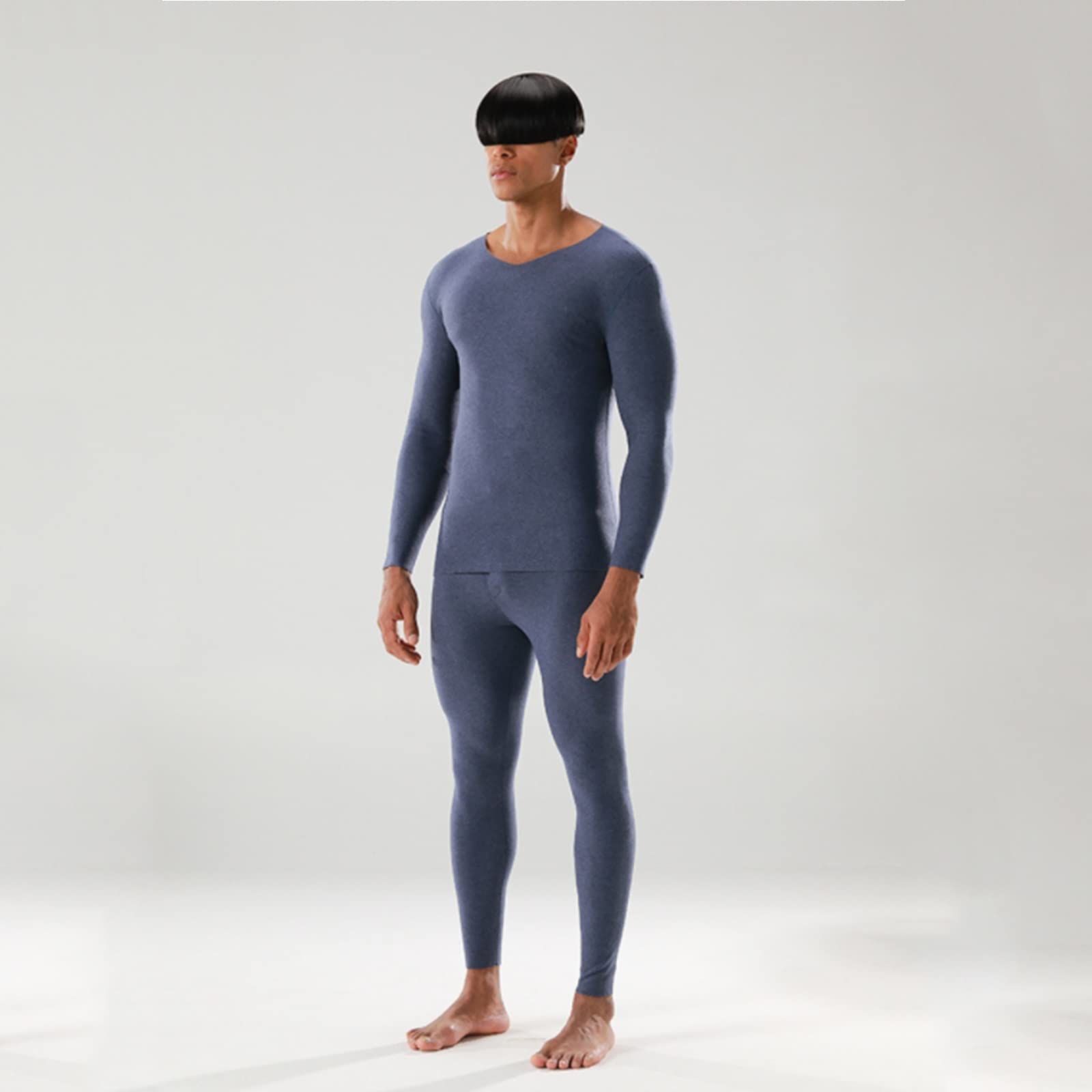 Winter Men Thermal Top i Bottom, Mężczyźni Gruba odzież termiczna Cold Weather Underwear Set, z Fleece Lined