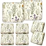 Hosuly 8 Pcs Spring Wildflower Sofa Cushion Cover for Patio Summer Floral Stretch Outdoor Sofa Seat Cushions Covers Tropical Flower Indoor Replacement Couch Slipcover Flexibility Chair Seat Cover