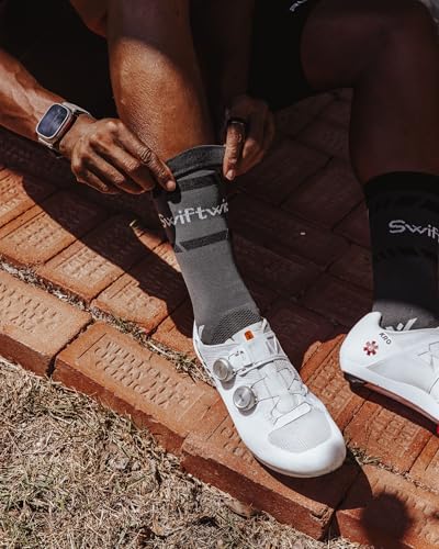 Image of Swiftwick - ASPIRE Mid-Crew Cycling Socks, Maximum Breathability, Moisture Wicking