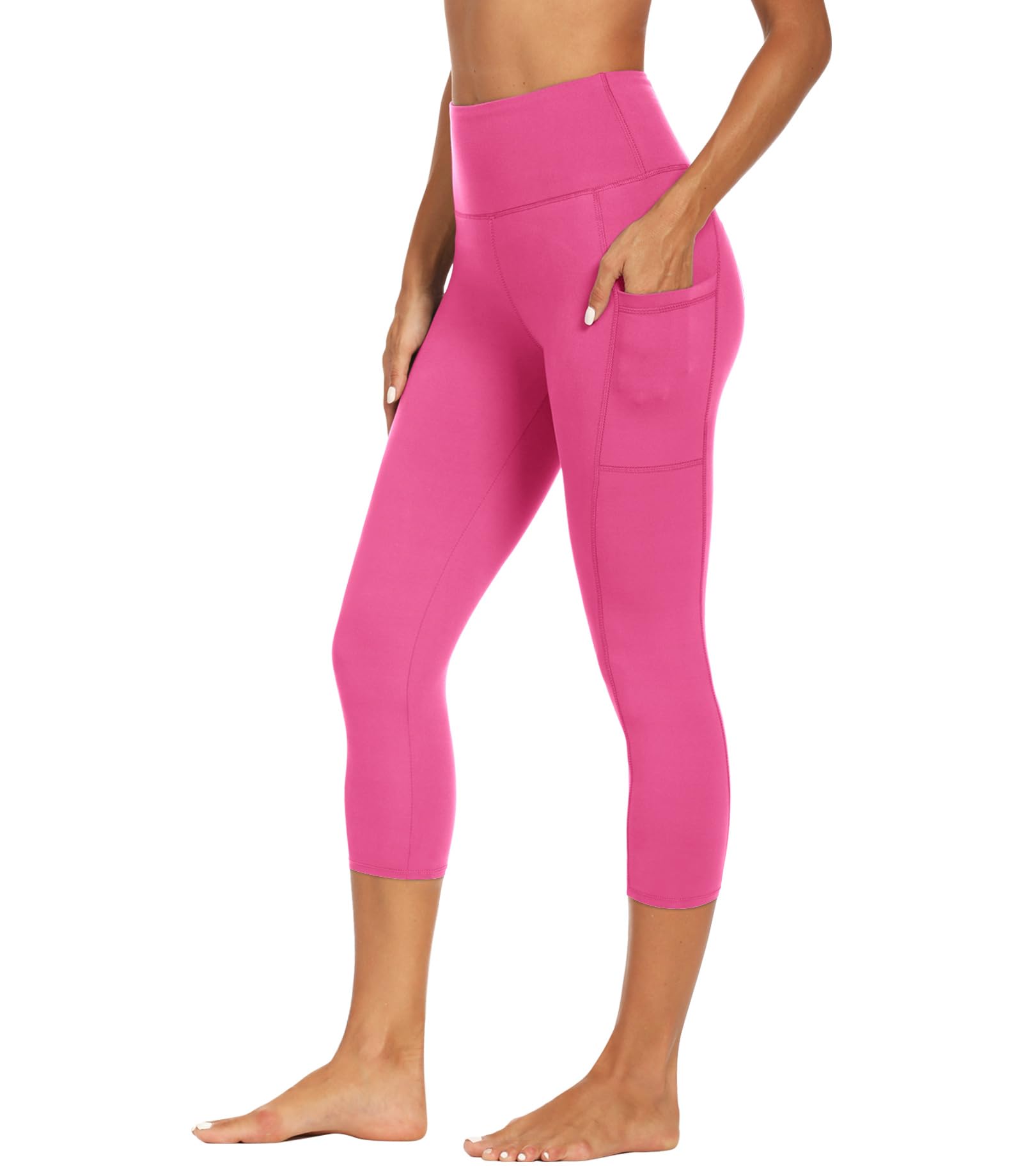 GAYHAY High Waisted Capri Leggings for Women - Soft Slim Yoga Pants for Running Cycling Workout