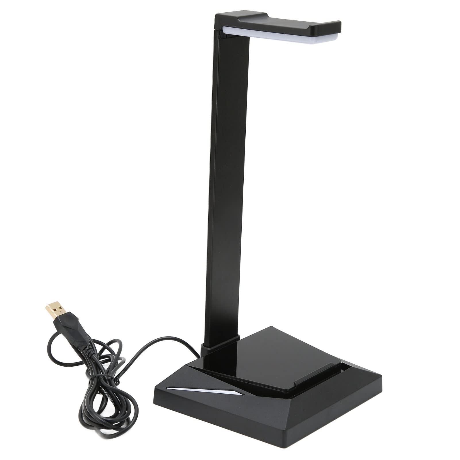Supporto per cuffie RGB con porte USB e tipo C per giocatori, materiale ABS di alta qualità, comodo supporto per cellulare, 26,7 x 11,7 x 14,5 cm