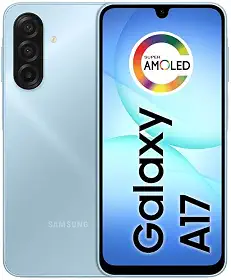 Celular Samsung Galaxy A17, 256GB, 8GB, 50MP Tela 6.7", IP54 - Azul