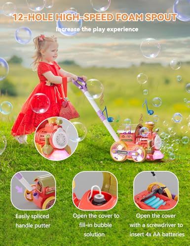 image for TI-TOO Bubble Machine,Bubble Blower Maker,Bubble Lawn Mower for Toddle