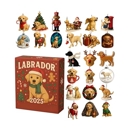 Christmas Dog Advents 2025-2D ANzf[JEg_EJ_[A24Ԃ̌̃I[igfR[VAj݂̒艺AƁA؁AԁAǁAAhAAzf[oP[Vp