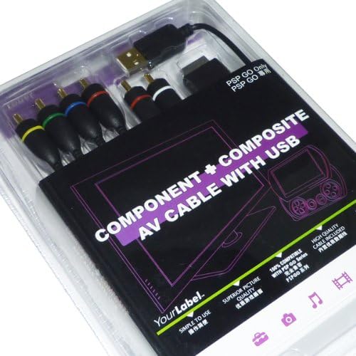 Amazon PSP go COMPONENT + COMPOSITE AV CABLE WITH USB / 充電しながらTVに出力可能