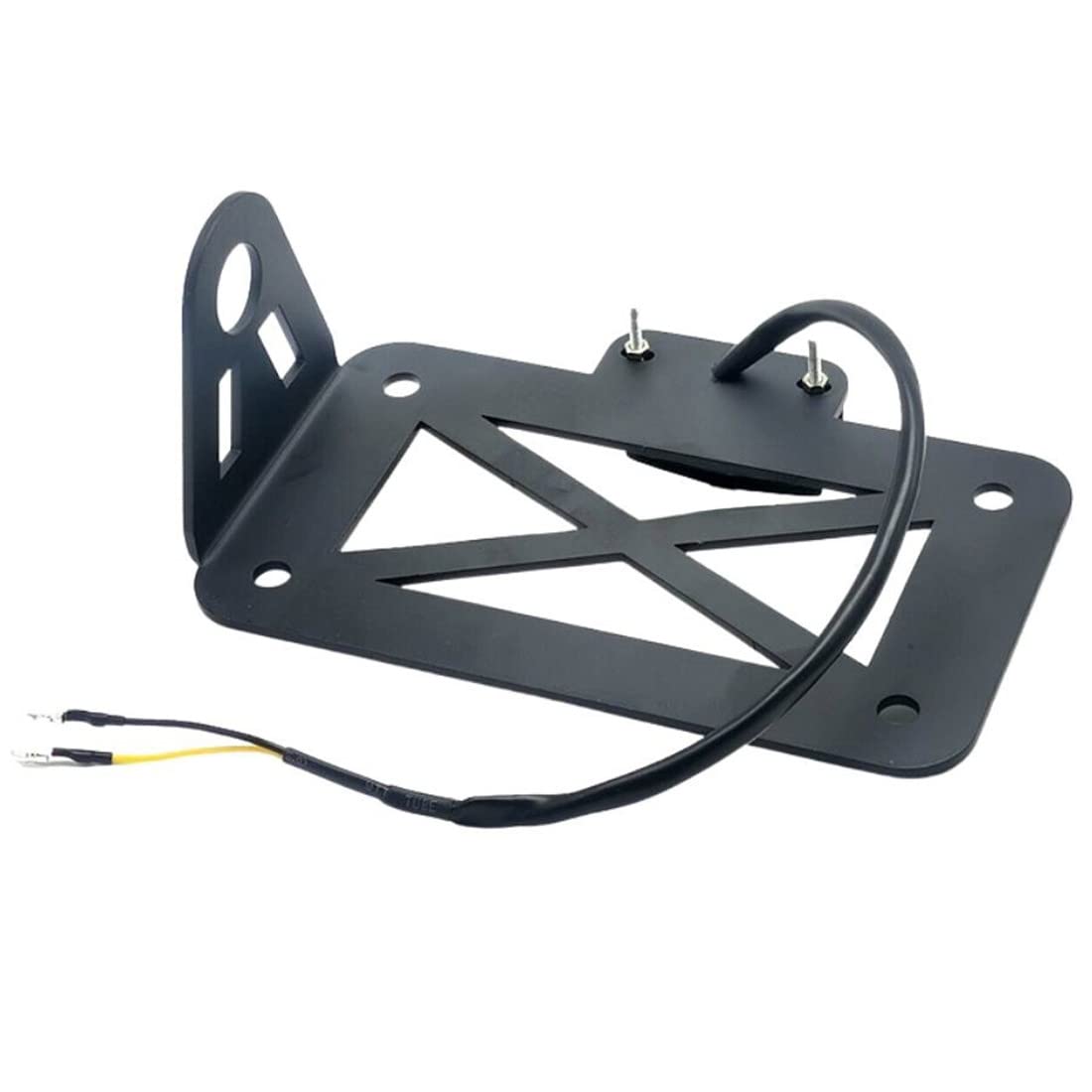 1 ensemble de lumière de plaque d'immatriculation LED à montage latéral pour moto, support universel de numéro d'immatriculation de moto avec feu arrière