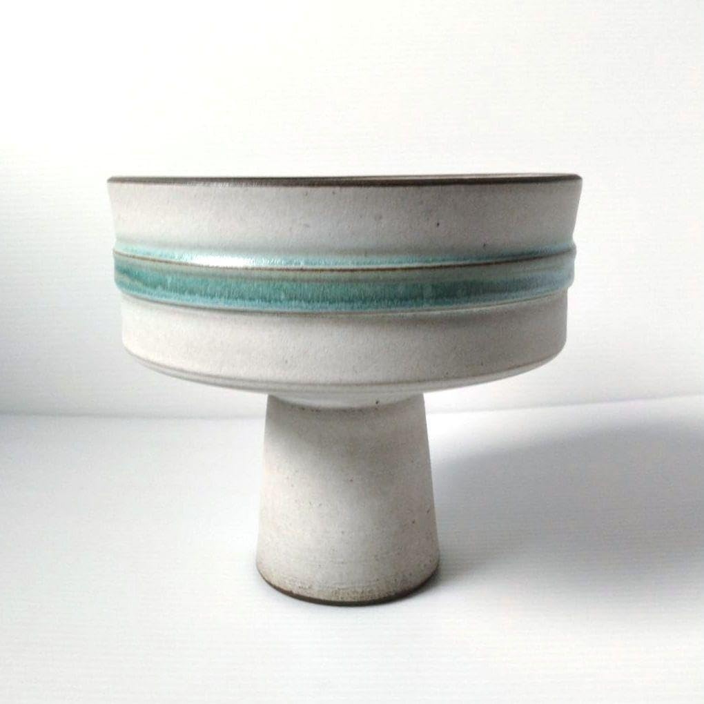 京焼 清水焼 花堂 大津寄花堂 高台 高足 花器 水盤 コンポート 草月