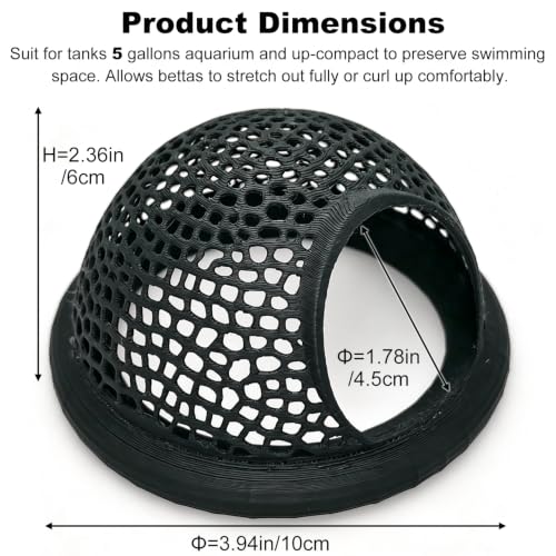 Image of Floating Betta Hammock and Feeding Ring, Aquarium Beta Hideout, Cave, Bed
