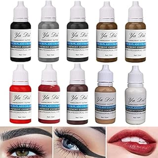 10Pcs Eyebrow Lips Tattoo Permanent Makeup Tattoo ink Pigment Cosmetic Natural Microblading Color pigment