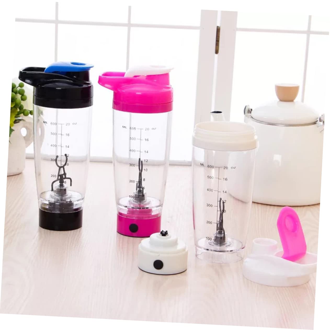Cabilock Bouteille De Mélangeur Électrique Portable Pour Shaker De Protéines Mixeur Automatique à Batterie Pour Et Boissons Protéinées Vert