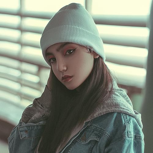 Image of ZOORON Beanie for Men Women Warm Winter Hat Unisex Soft Knit Cuffed Beanie