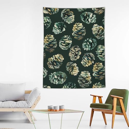 Tapiz de pared estético de piña de pino verde BTCOWZRV para decorar tu dormitorio con estilo