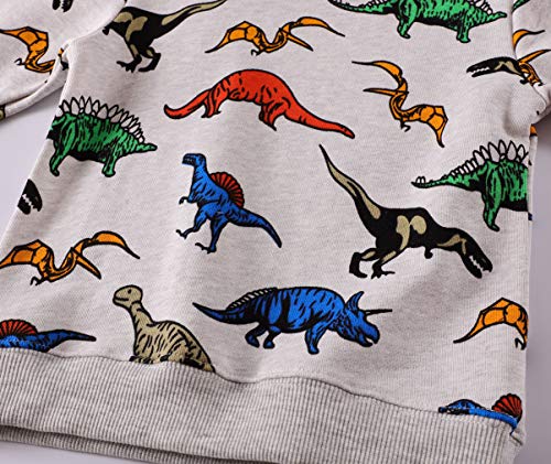 Btgixsf Boys Dinosaur Sweatshirts Toddler Boy Cotton Cartoon Long Sleeve Pullover Tops 183 2T #TOP2