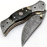 PAL 2000 KNIVES Couplé à la main personnalisé - couteaux en acier Damas - couteau avec gaine en cuir (8850)