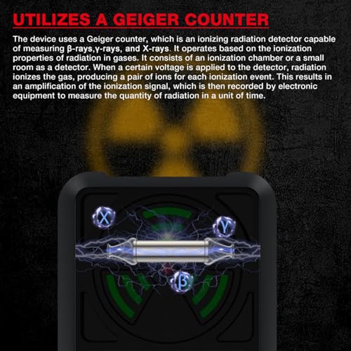 Image of Xin Tester Radiation Dosimeter Beta β Gamma γ X-ray Detection Meter, Portable Nuclear Radiation Detector Geiger Counter (XT629 V2)