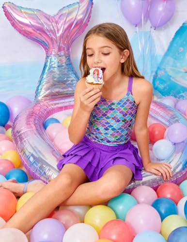Image of ALISISTER Girls Tankini Swimsuit Two Piece Bathing Suits Summer Beach Swimwear with Shorts for 7-12 Years