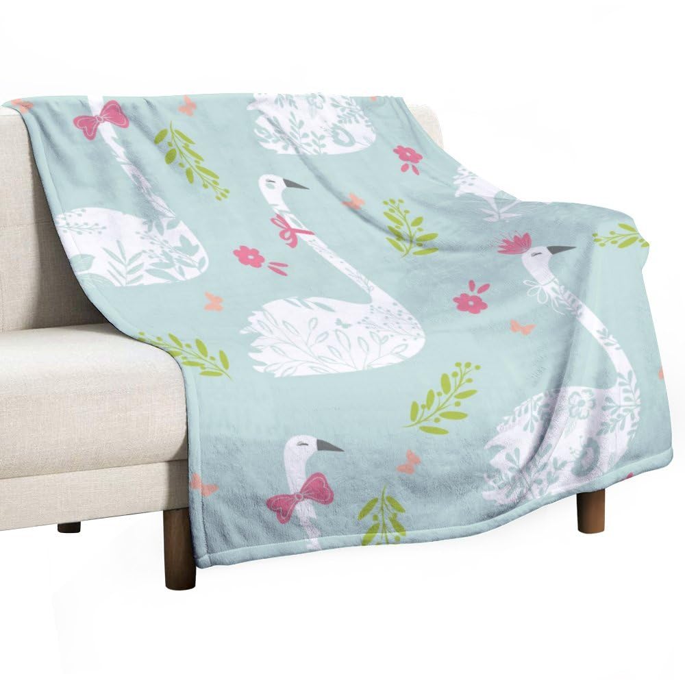 NIBABAEU Decke – Otter-Paar Design, Weicher Flanell, Gemütlich Für Couch & Bett