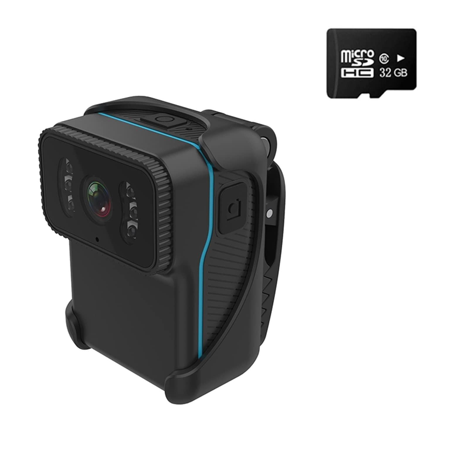 1080P HD przenośna kamera akcji kamera DV nagrywanie w pętli obsługa karty TF Night Vision Cam MP4 wideo(Camera Add 32GB)