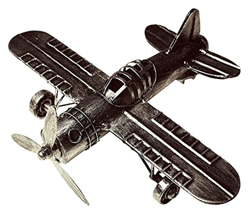 Modèle d'avion en fer forgé statuette décorative pour bureau et salon