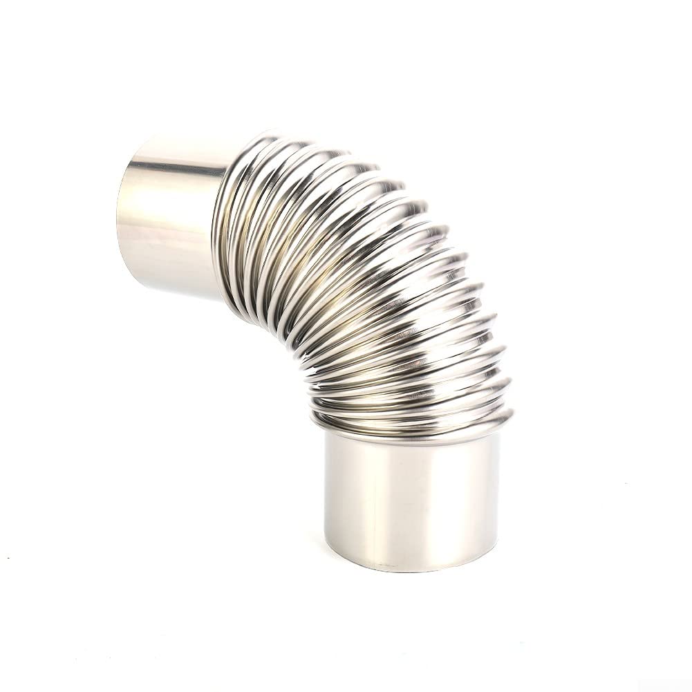 70mm Elbow Pipe Stainless Steel 90 Degree Elbow Chimney Liner Bend 90° Multi Flue Stove Pipe