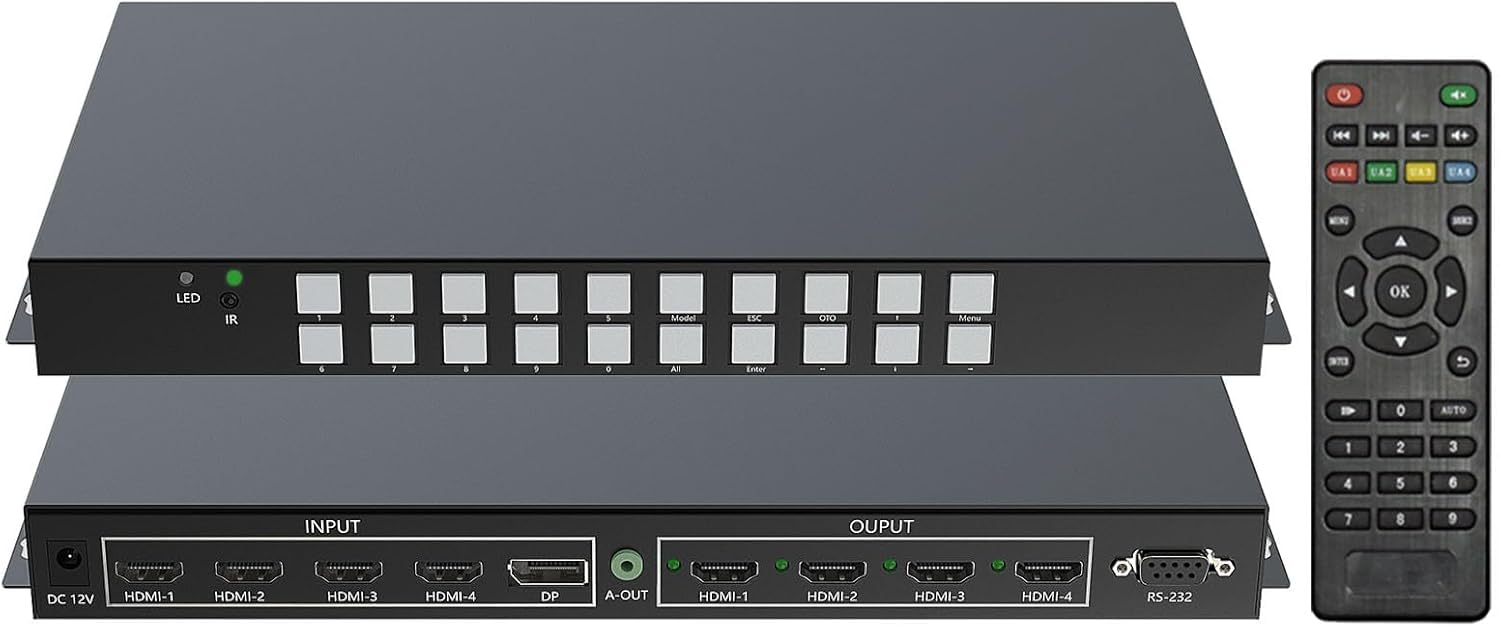 Controlador de video wall 4K ICUIXIAN con matriz 2x2 y 4x4 para multipantalla vertical 8