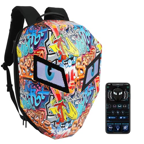 LED Backpack Laptop Bag Motorcycle Riding bag, Hard Shell LED Motorbike Luggage...