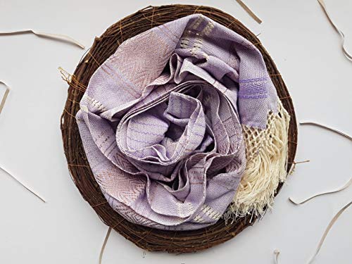 Baby Trapoz Mexican Rebozo Scarf, Shawl w/articela detail, Ideal for Natural Birth, Doula Massage, 98.5", Lavender3